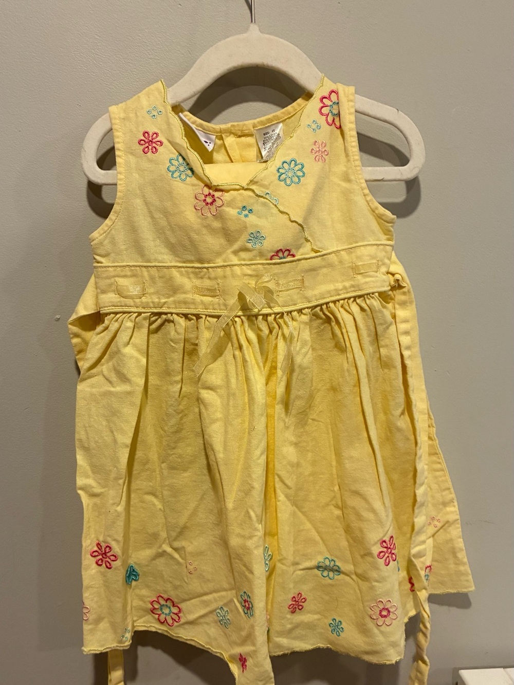 Blueberi Boulevard Girls Floral Embroidered Dress